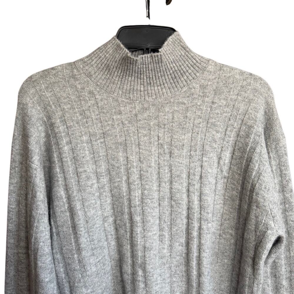 J.Crew Ribbed Mockneck Sweater in Supersoft Yarn Gray Size Medium Alpaca Wool‎ - Picture 10 of 13